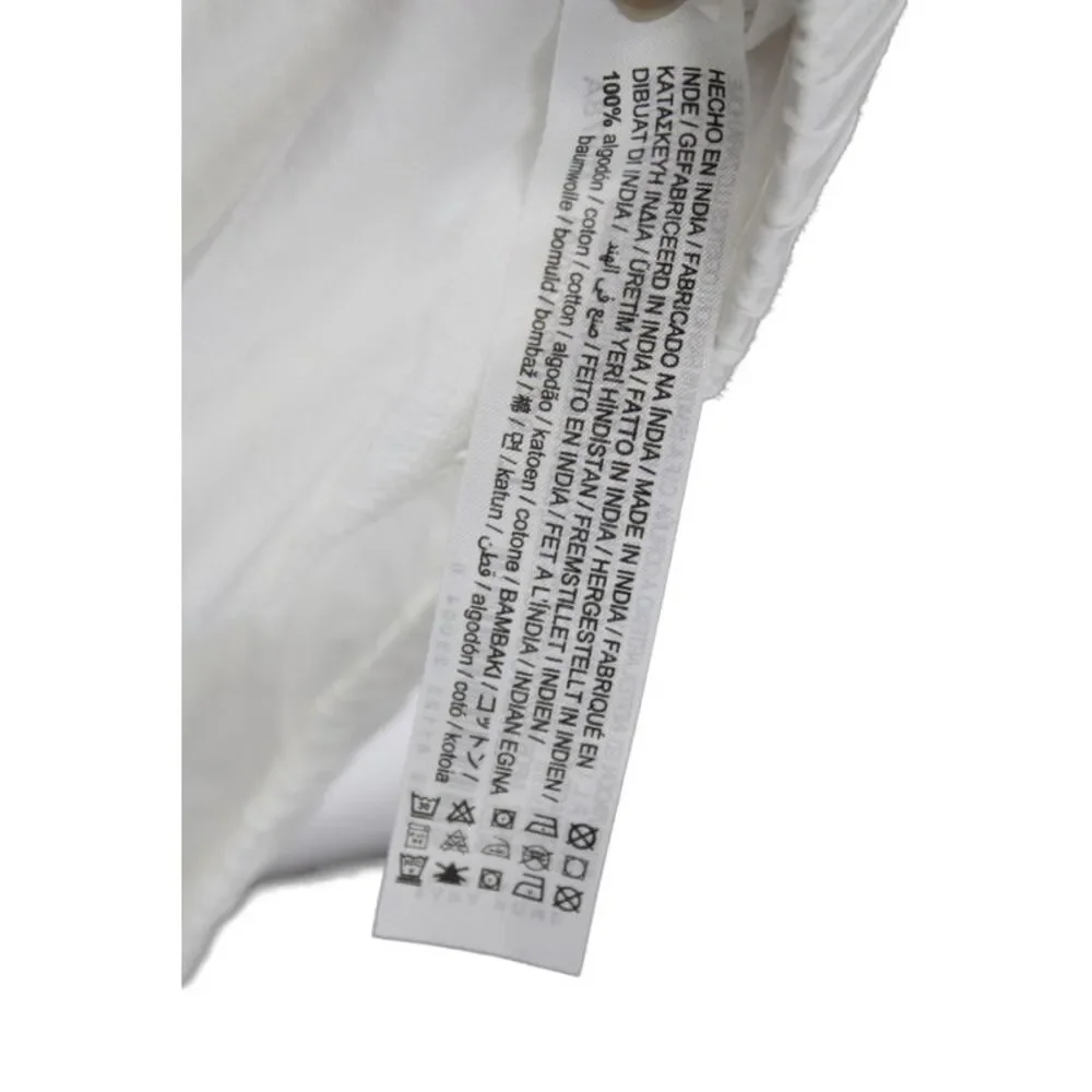 Zara Unisex Bohemian White Cotton Shorts Size L